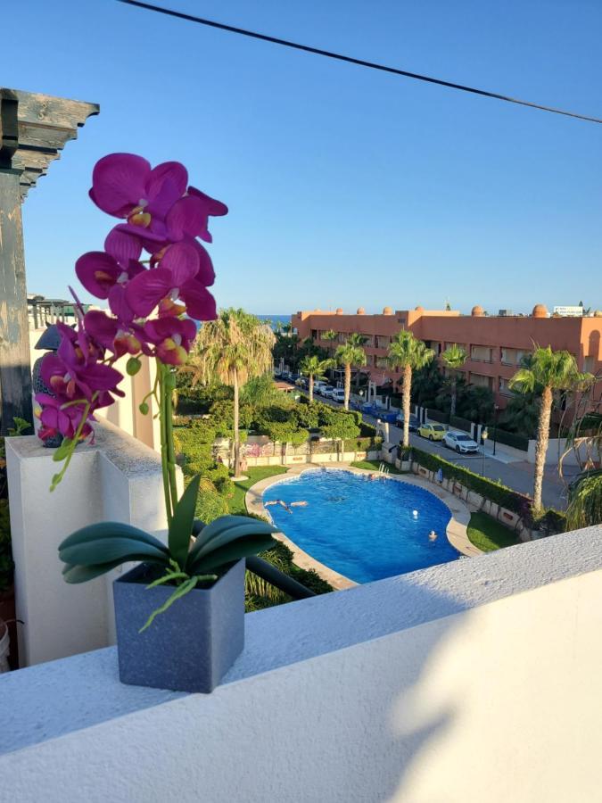 Ático dúplex con piscina privada y vistas al mar en Paraíso de Vera! Exterior foto