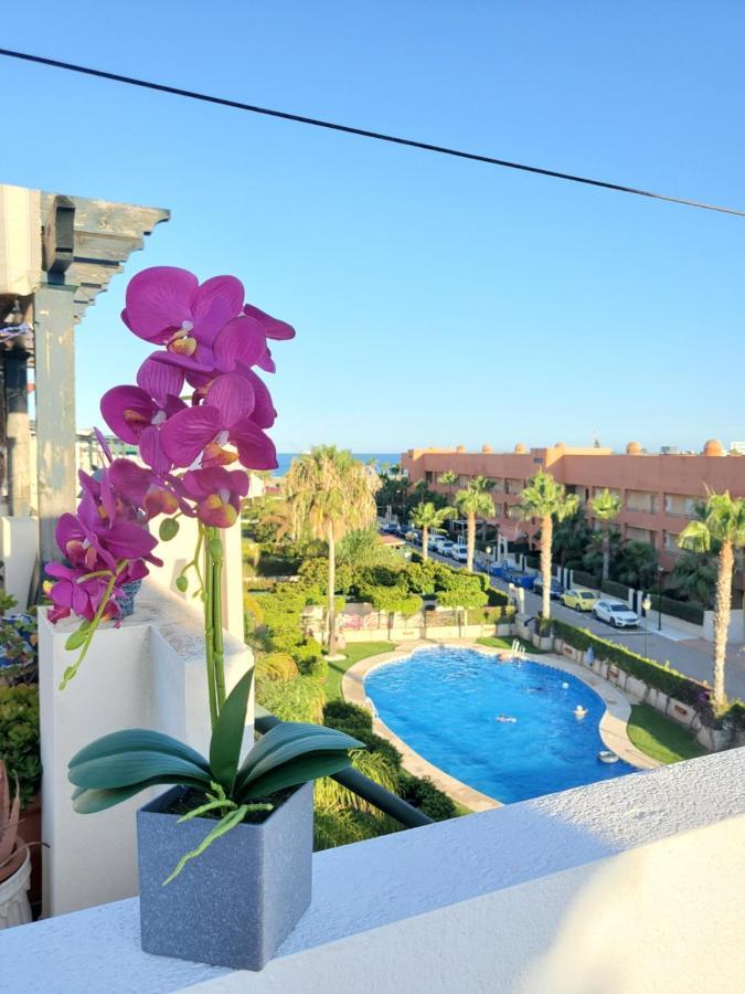Ático dúplex con piscina privada y vistas al mar en Paraíso de Vera! Exterior foto